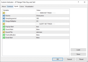 kt range filter buy and sell inputs